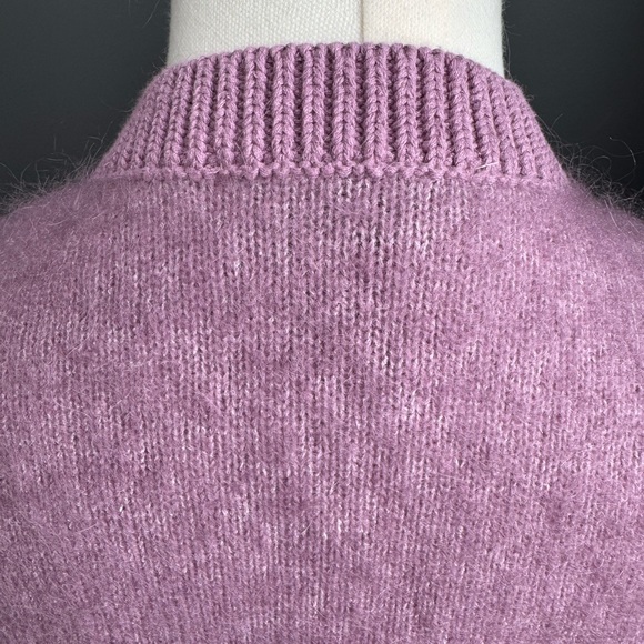 Paris Atelier & Other Stories Size XS Lavender Button-Up Cardigan Mohair - Picture 5 of 14